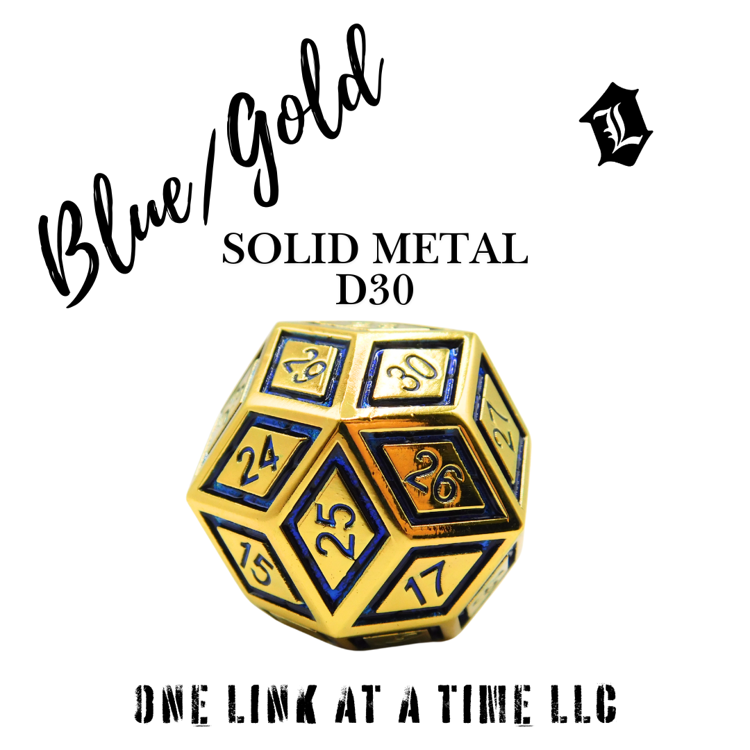 BLUE & GOLD SOLID METAL D30