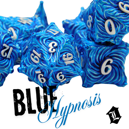[BLUE HYPNOSIS] SOLID METAL DICE SET