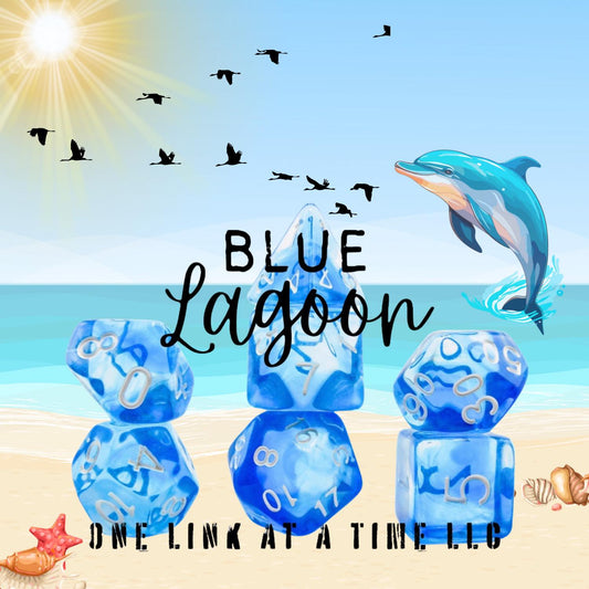 [BLUE LAGOON] ACRYLIC DICE SET