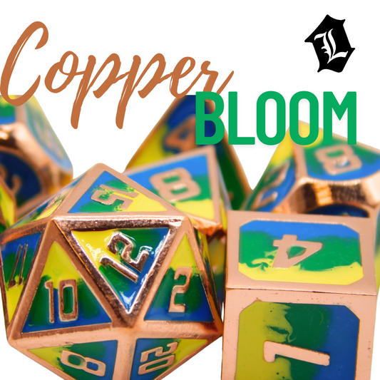 [COPPER BLOOM] SOLID METAL DICE SET