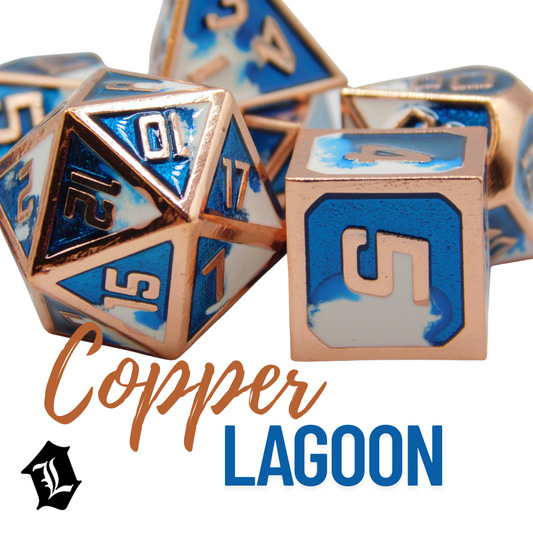 [COPPER LAGOON] SOLID METAL DICE SET
