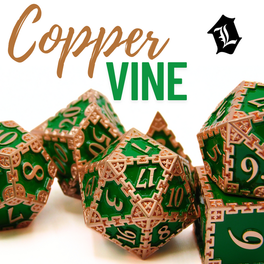 [COPPER VINE] SOLID METAL DICE SET