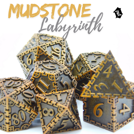 [MUDSTONE LABYRINTH] SOLID METAL DICE SET