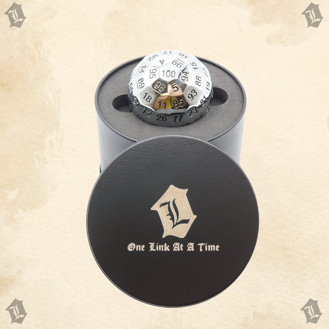 CHROME WITH BLACK INLAY SOLID METAL D100