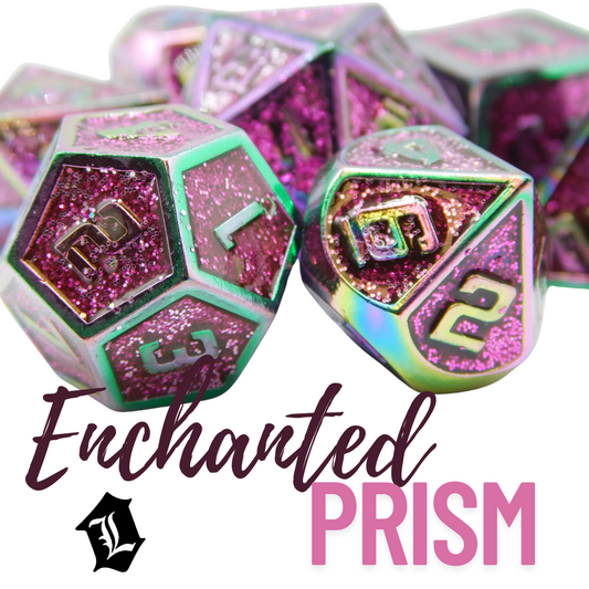 [ENCHANTED PRISM] SOLID METAL DICE SET