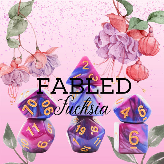 [FABLED FUCHSIA] ACRYLIC DICE SET