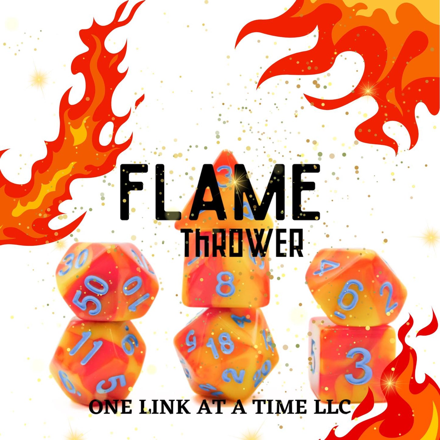 [FLAME THROWER] ACRYLIC DICE SET