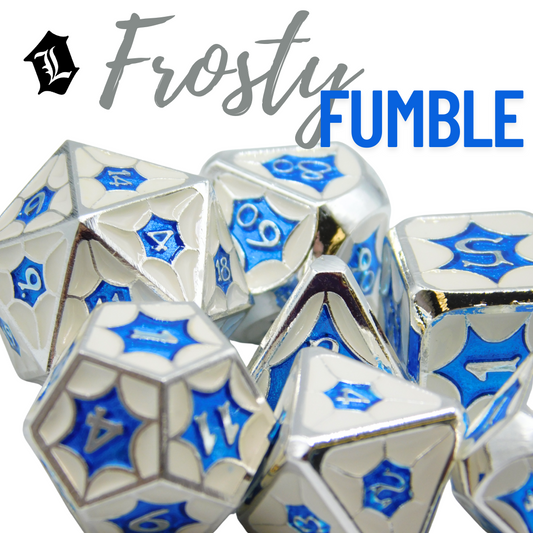 [FROSTY FUMBLE] SOLID METAL DICE SET