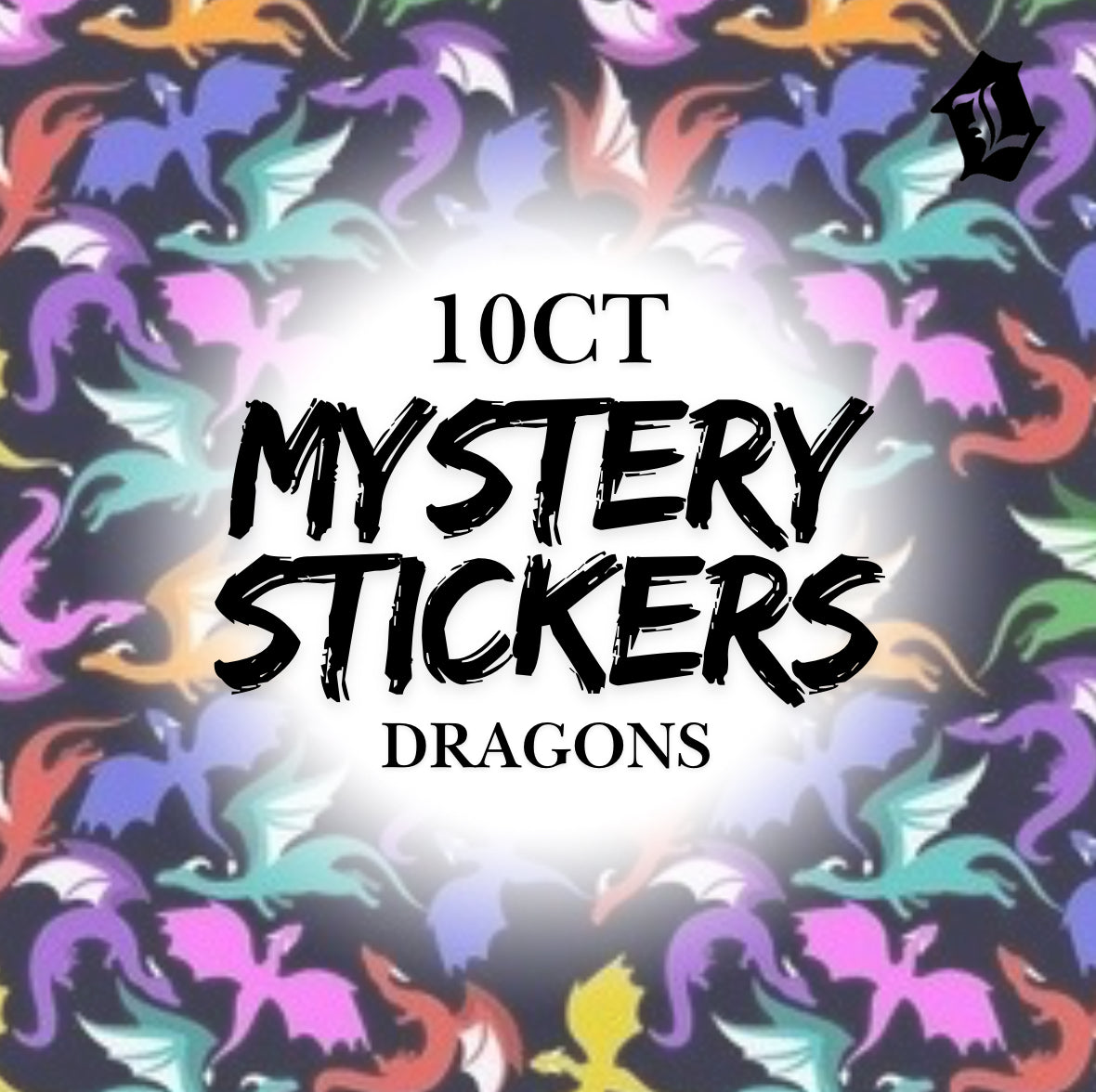 MYSTERY THEMED STICKER PACK [10CT] - DRAGONS
