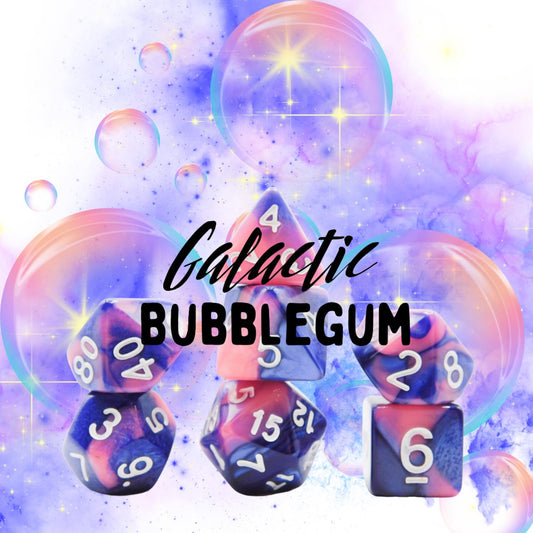 [GALACTIC BUBBLEGUM] ACRYLIC DICE SET