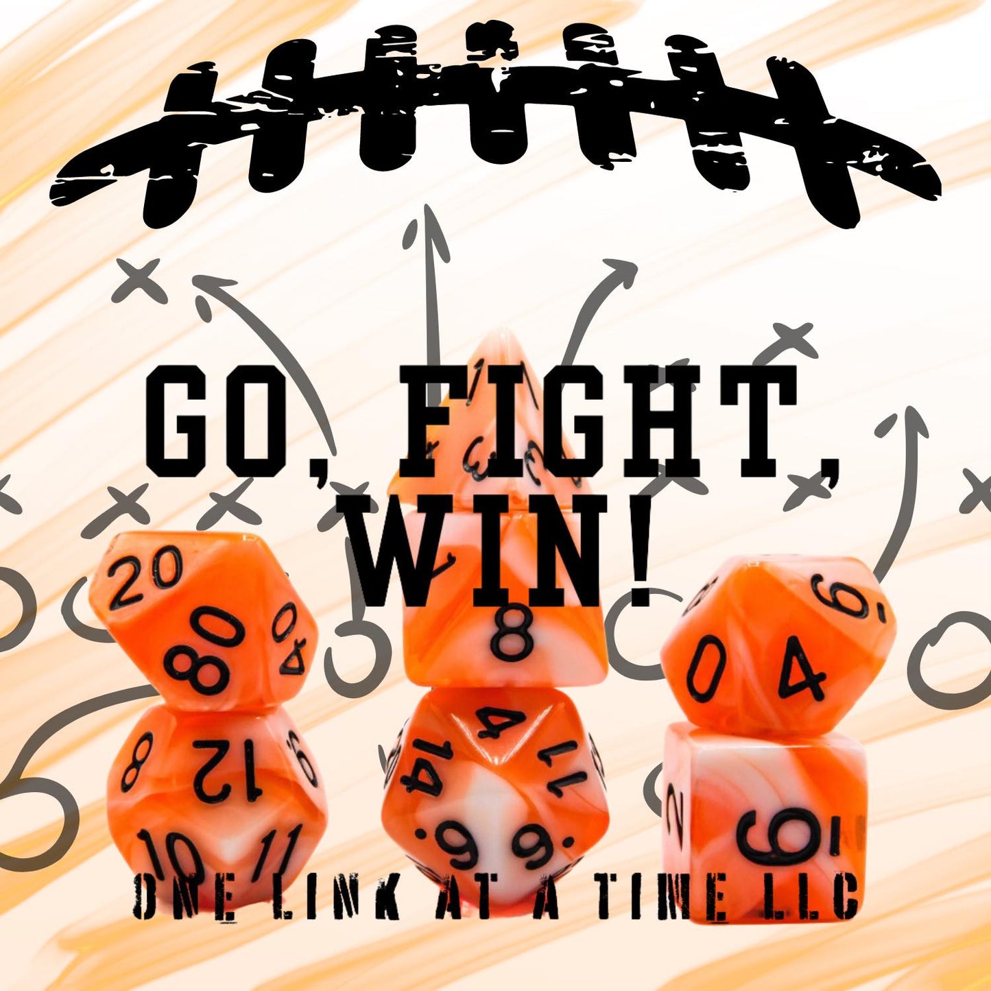 [GO, FIGHT, WIN!] ACRYLIC DICE SET