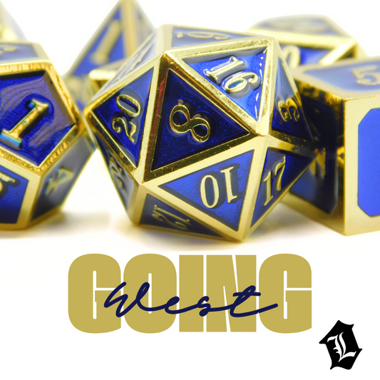 [GOING WEST] SOLID METAL DICE SET