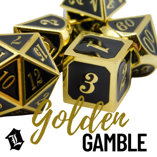 [GOLDEN GAMBLE] SOLID METAL DICE SET