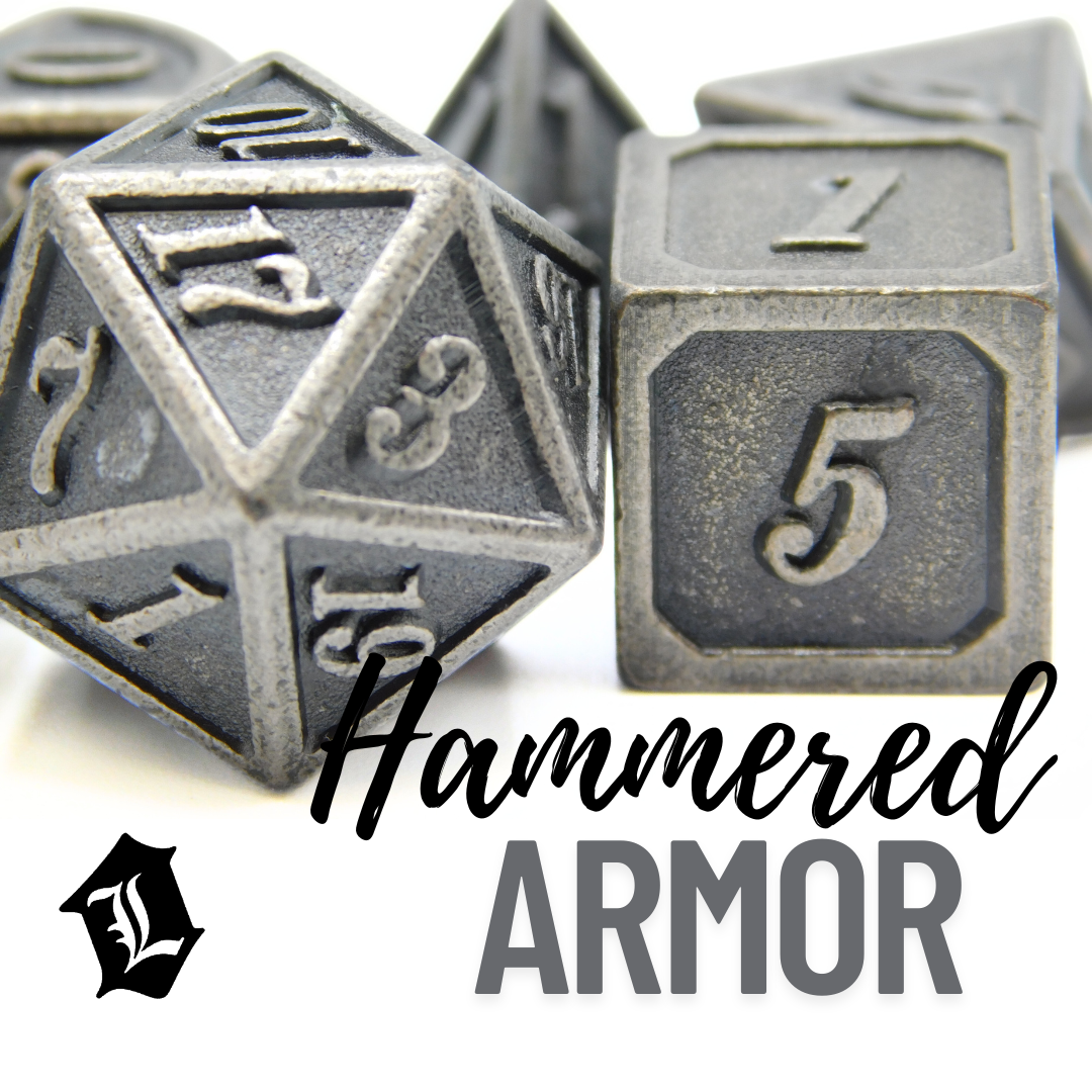 [HAMMERED ARMOR] SOLID METAL DICE SET