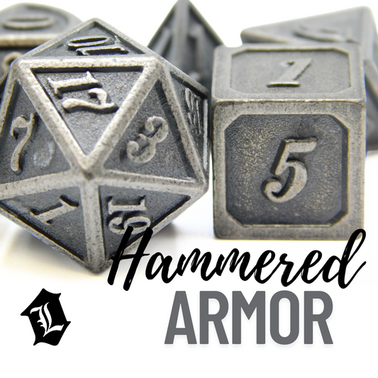 [HAMMERED ARMOR] SOLID METAL DICE SET