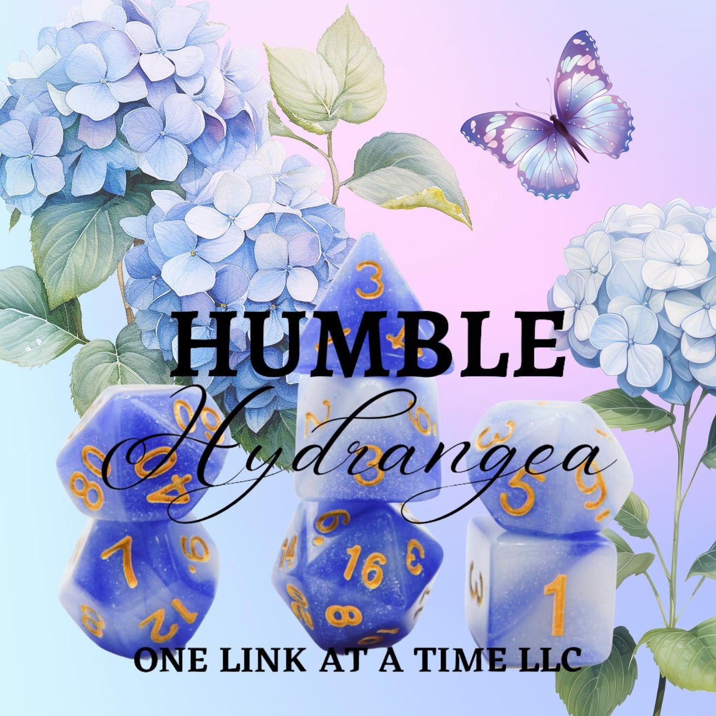 [HUMBLE HYDRANGEA] ACRYLIC DICE SET