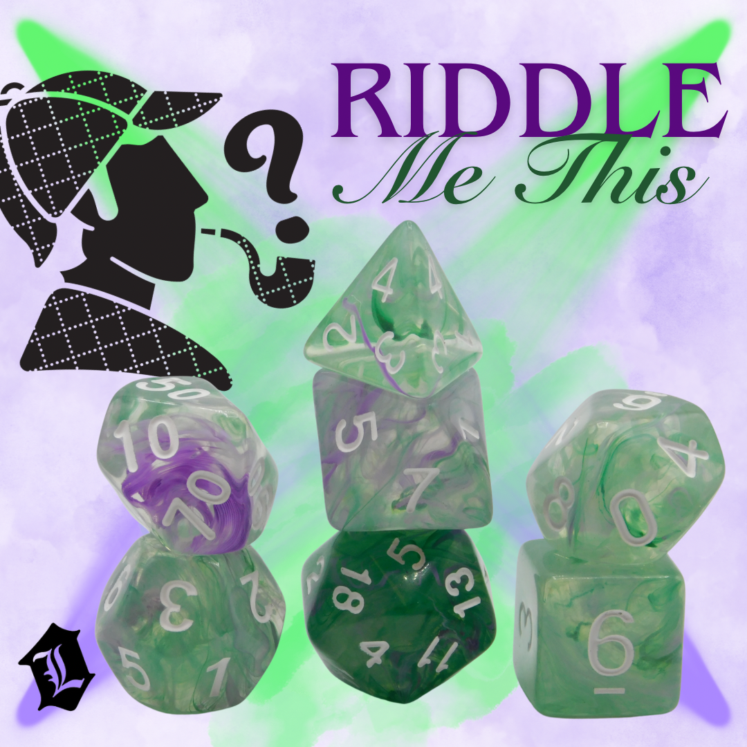 [RIDDLE ME THIS] ACRYLIC DICE SET