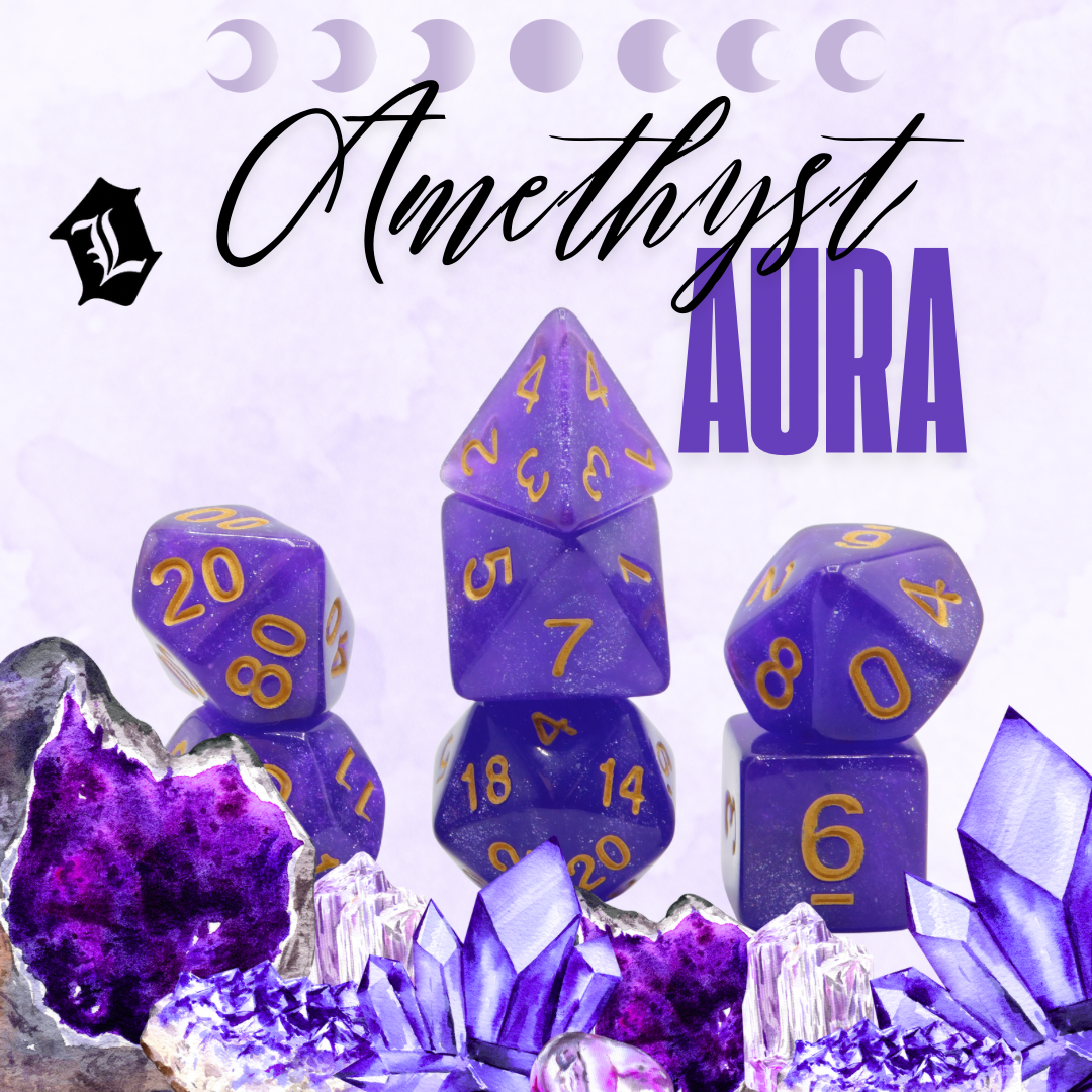 [AMETHYST AURA] ACRYLIC DICE SET