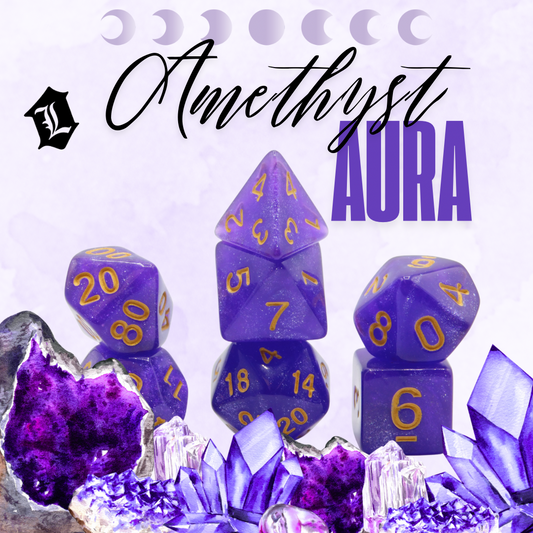 [AMETHYST AURA] ACRYLIC DICE SET