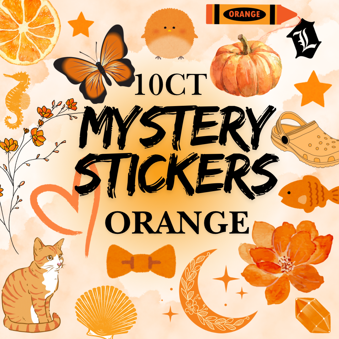 MYSTERY COLOR THEMED STICKER PACK [10CT] - ORANGE