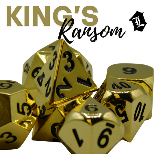 [KING'S RANSOM] SOLID METAL DICE SET