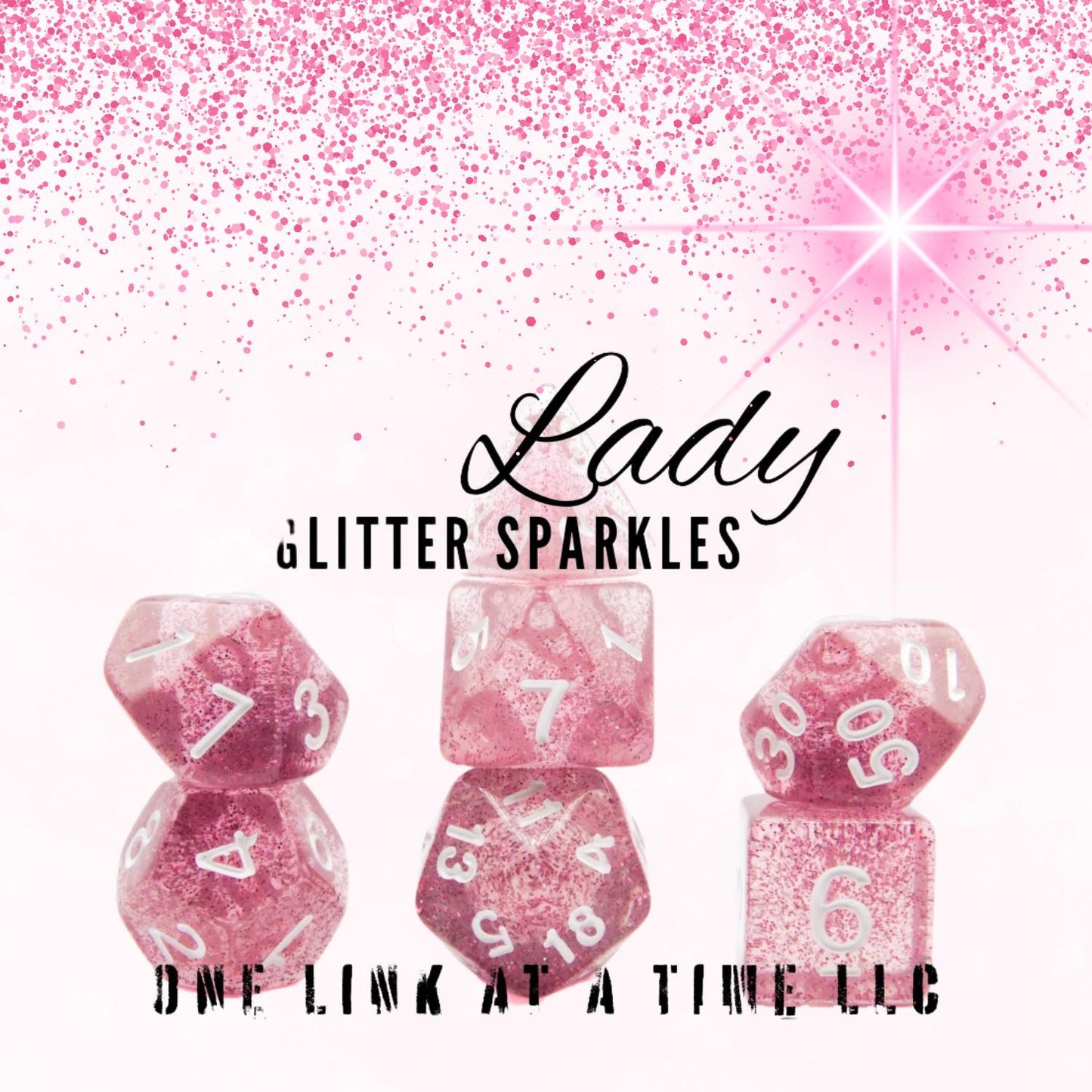 [LADY GLITTER SPARKLES] ACRYLIC DICE SET