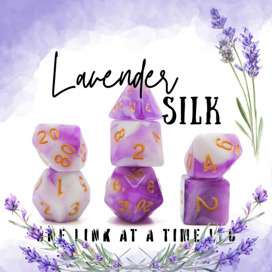 [LAVENDER SILK] ACRYLIC DICE SET