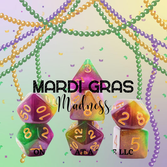 [MARDI GRAS MADNESS] ACRYLIC DICE SET