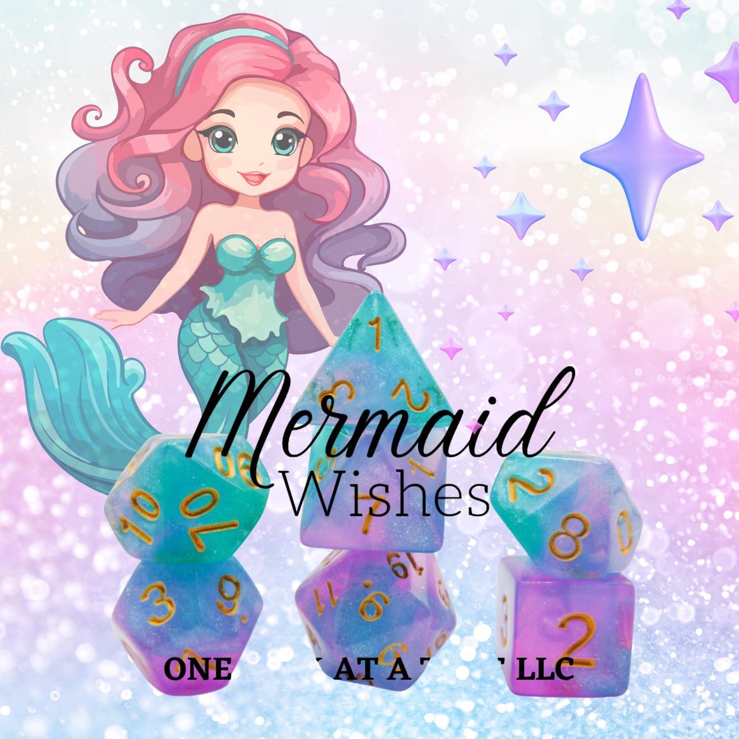 [MERMAID WISHES] ACRYLIC DICE SET