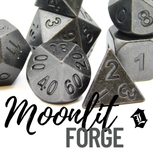 [MOONLIT FORGE] SOLID METAL DICE SET
