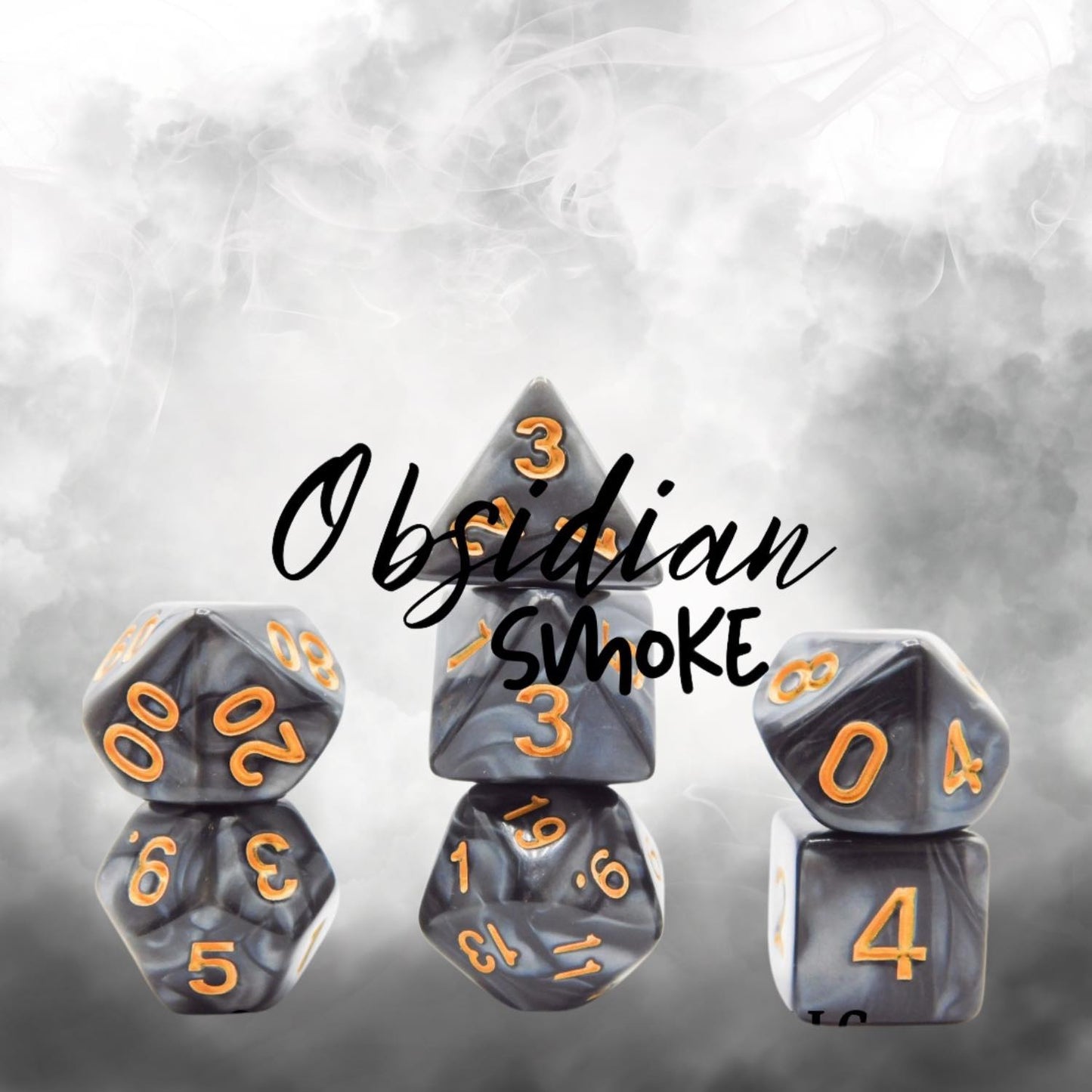 [OBSIDIAN SMOKE] ACRYLIC DICE SET