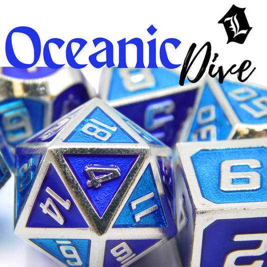 [OCEANIC DIVE] SOLID METAL DICE SET
