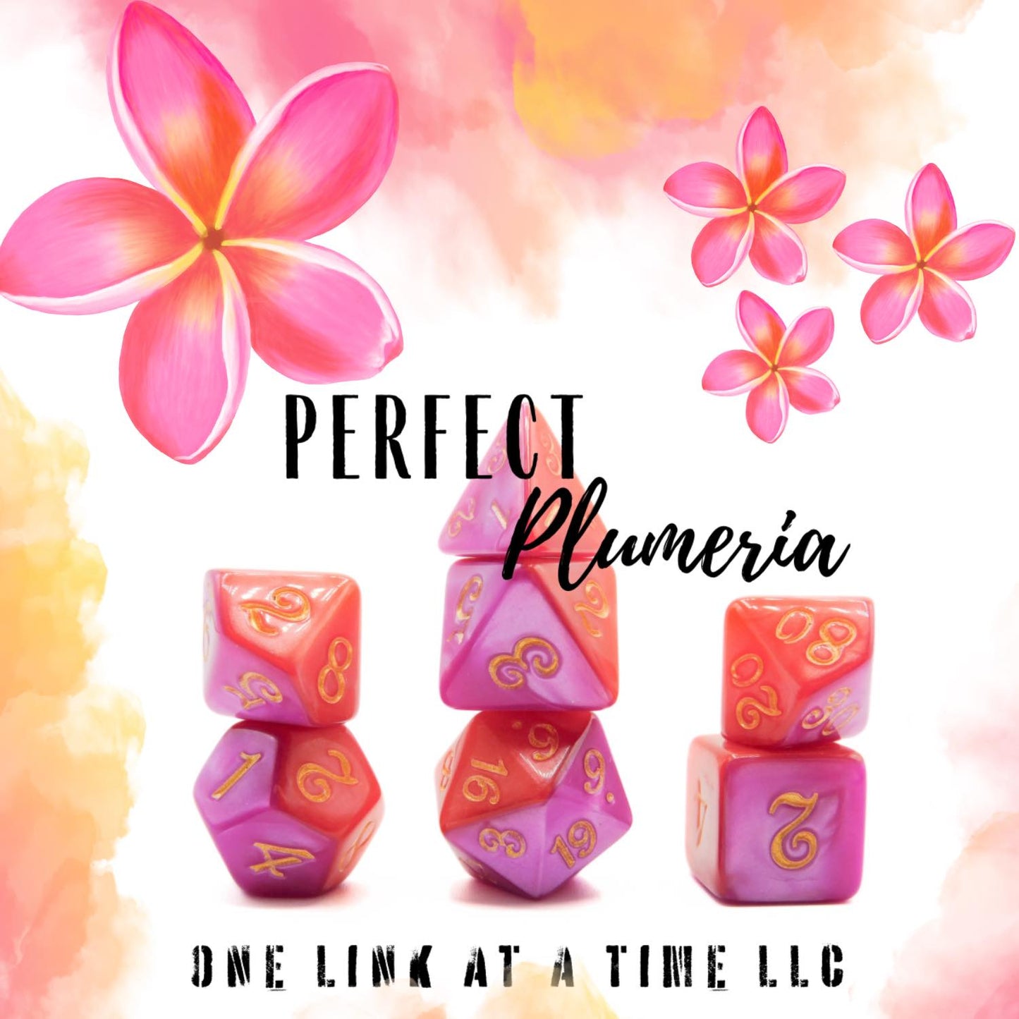 [PERFECT PLUMERIA] ACRYLIC DICE SET