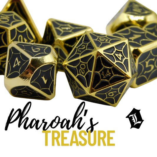[PHAROAH'S TREASURE] SOLID METAL DICE SET