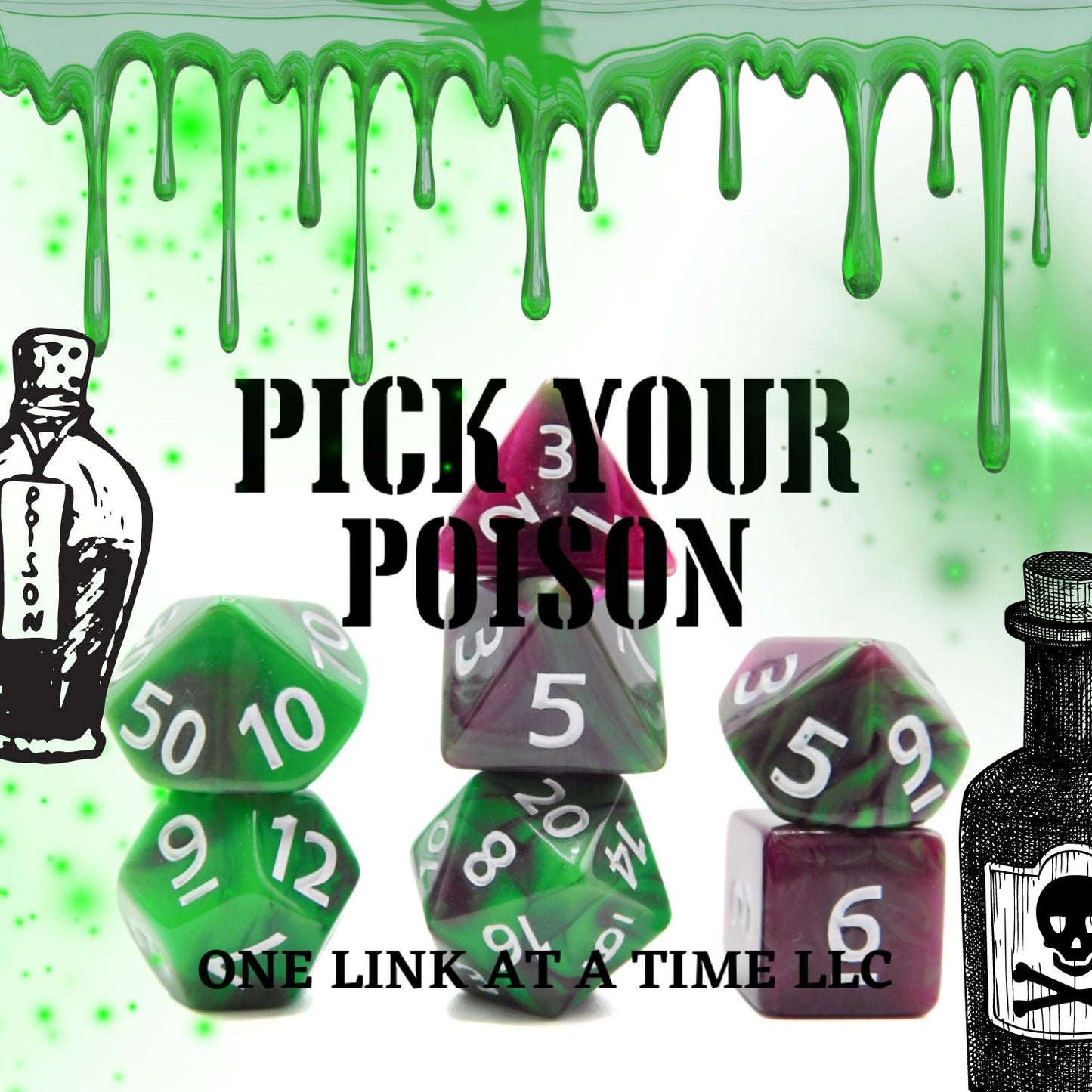 [PICK YOUR POISON] ACRYLIC DICE SET