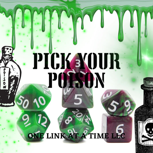 [PICK YOUR POISON] ACRYLIC DICE SET