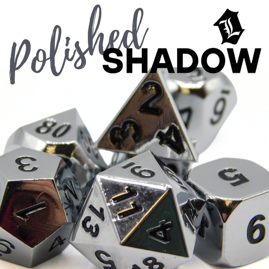[POLISHED SHADOW] SOLID METAL DICE SET
