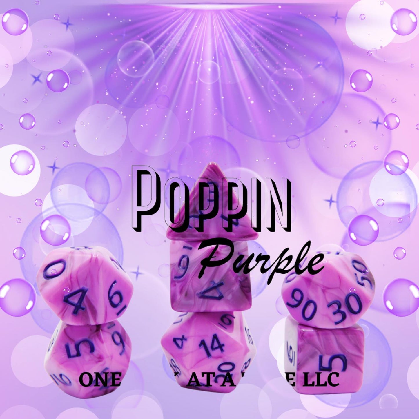 [POPPIN PURPLE] ACRYLIC DICE SET