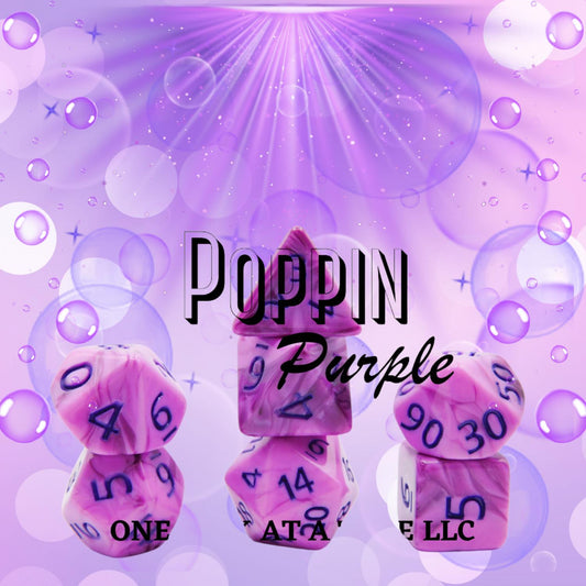 [POPPIN PURPLE] ACRYLIC DICE SET