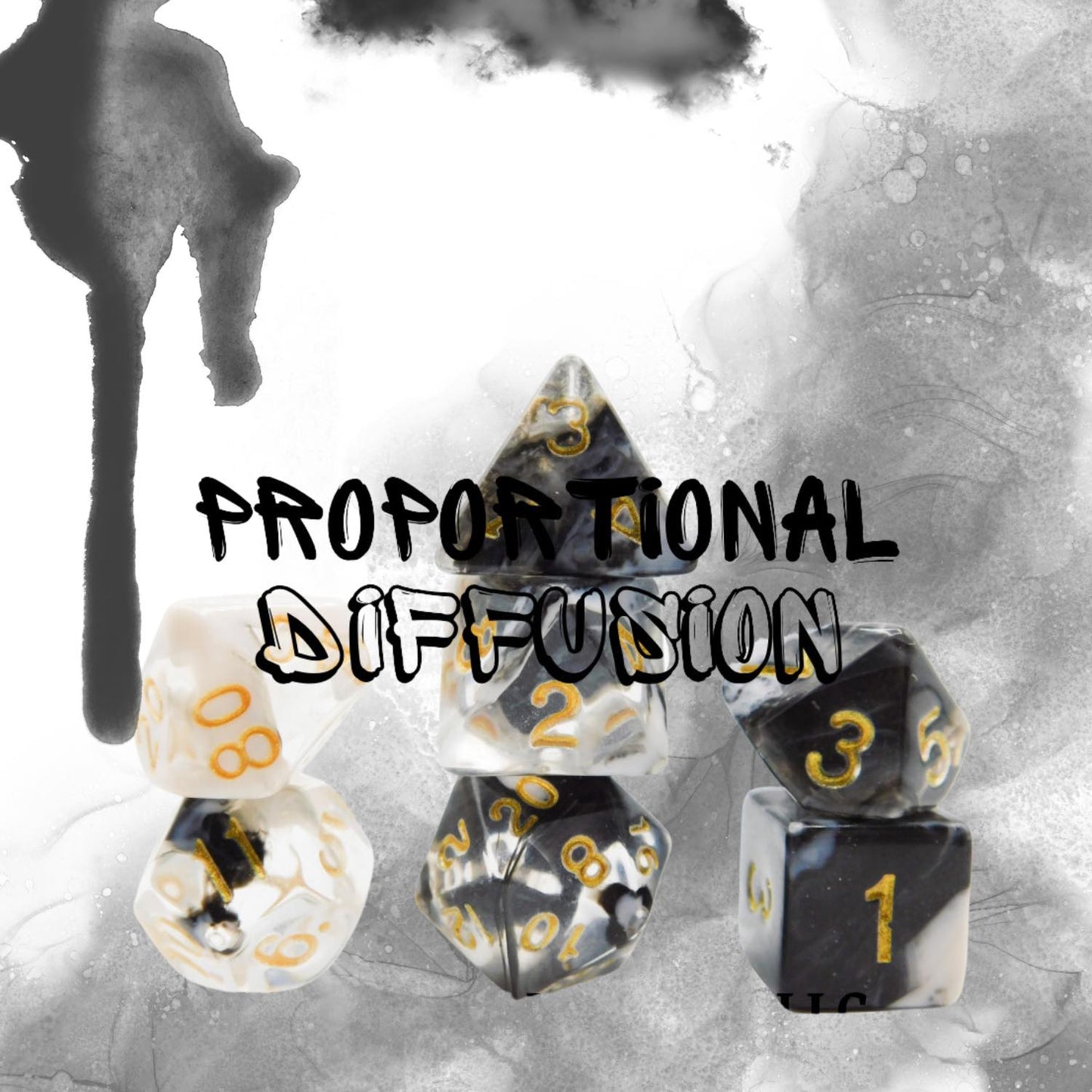 [PROPORTIONAL DIFFUSION] ACRYLIC DICE SET