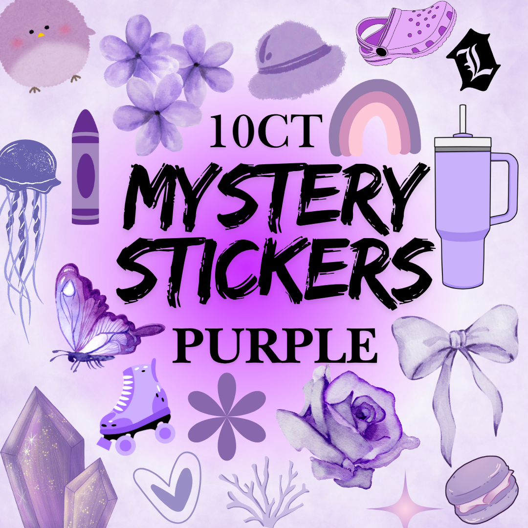 MYSTERY COLOR THEMED STICKER PACK [10CT] - PURPLE