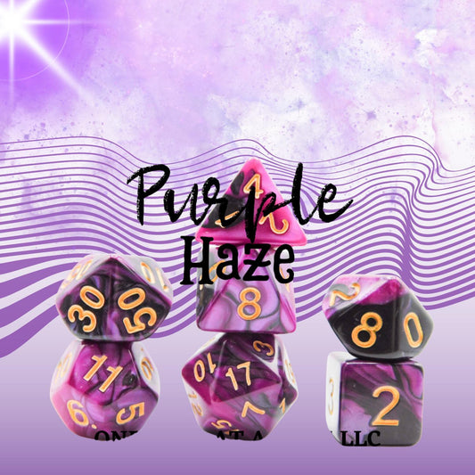 [PURPLE HAZE] ACRYLIC DICE SET