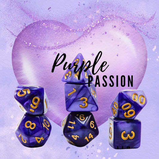 [PURPLE PASSION] ACRYLIC DICE SET