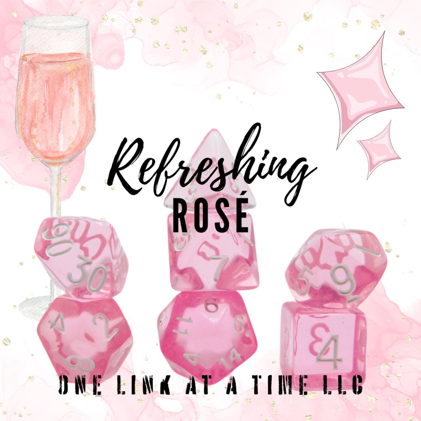 [REFRESHING ROSE] ACRYLIC DICE SET