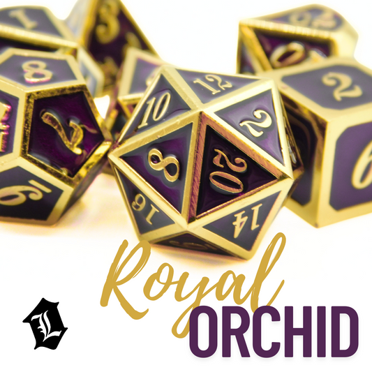 [ROYAL ORCHID] SOLID METAL DICE SET