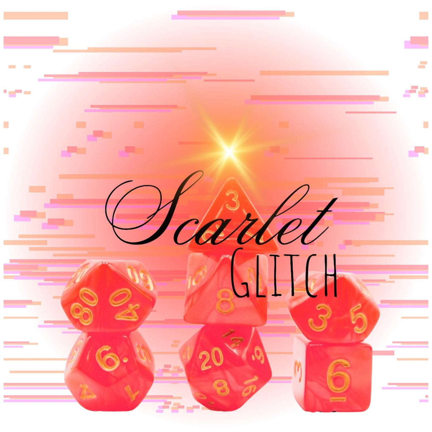[SCARLET GLITCH] ACRYLIC DICE SET
