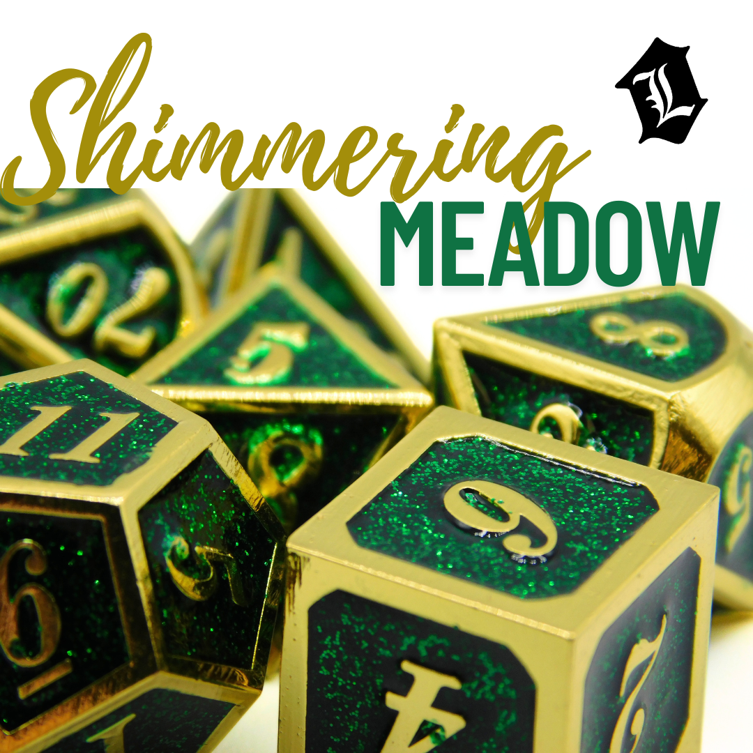 [SHIMMERING MEADOW] SOLID METAL DICE SET
