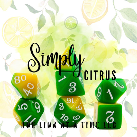 [SIMPLY CITRUS] ACRYLIC DICE SET