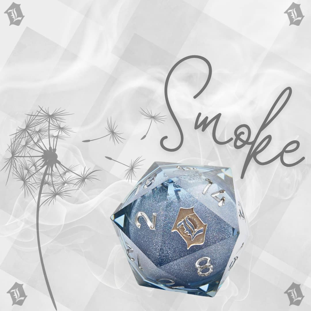 BRANDED LARGE 55MM LIQUID CORE D20 - SMOKE