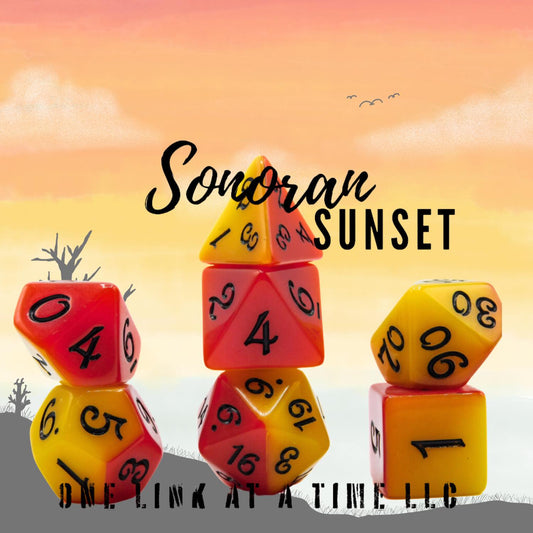 [SONORAN SUNSET] ACRYLIC DICE SET